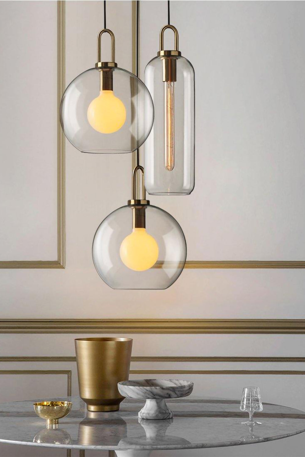 Pendulum Glass Swag Lights - Lumpaz