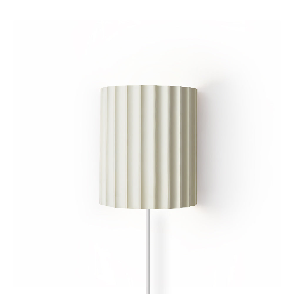 Fluted Resin Plug In Wall Lamp - Lumpaz