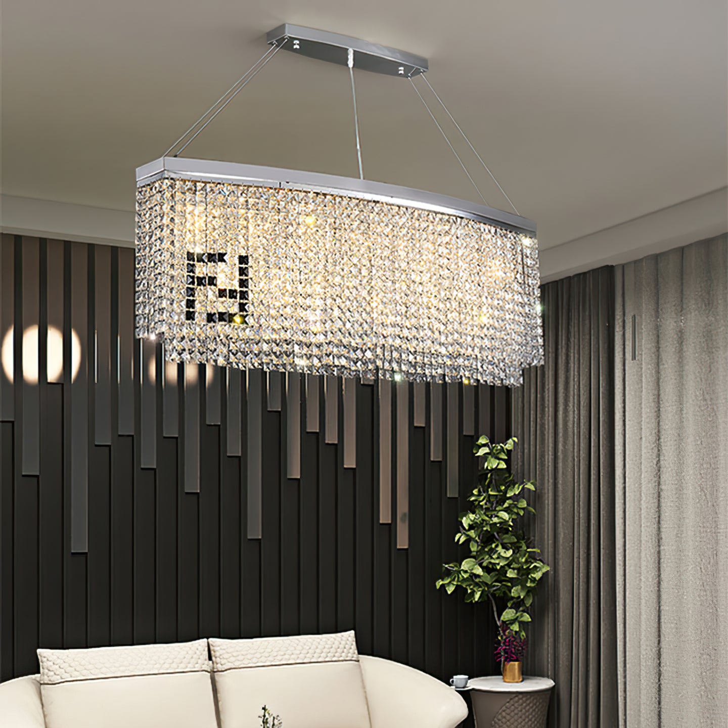 Liliana Rectangle Crystal Chandelier - Lumpaz