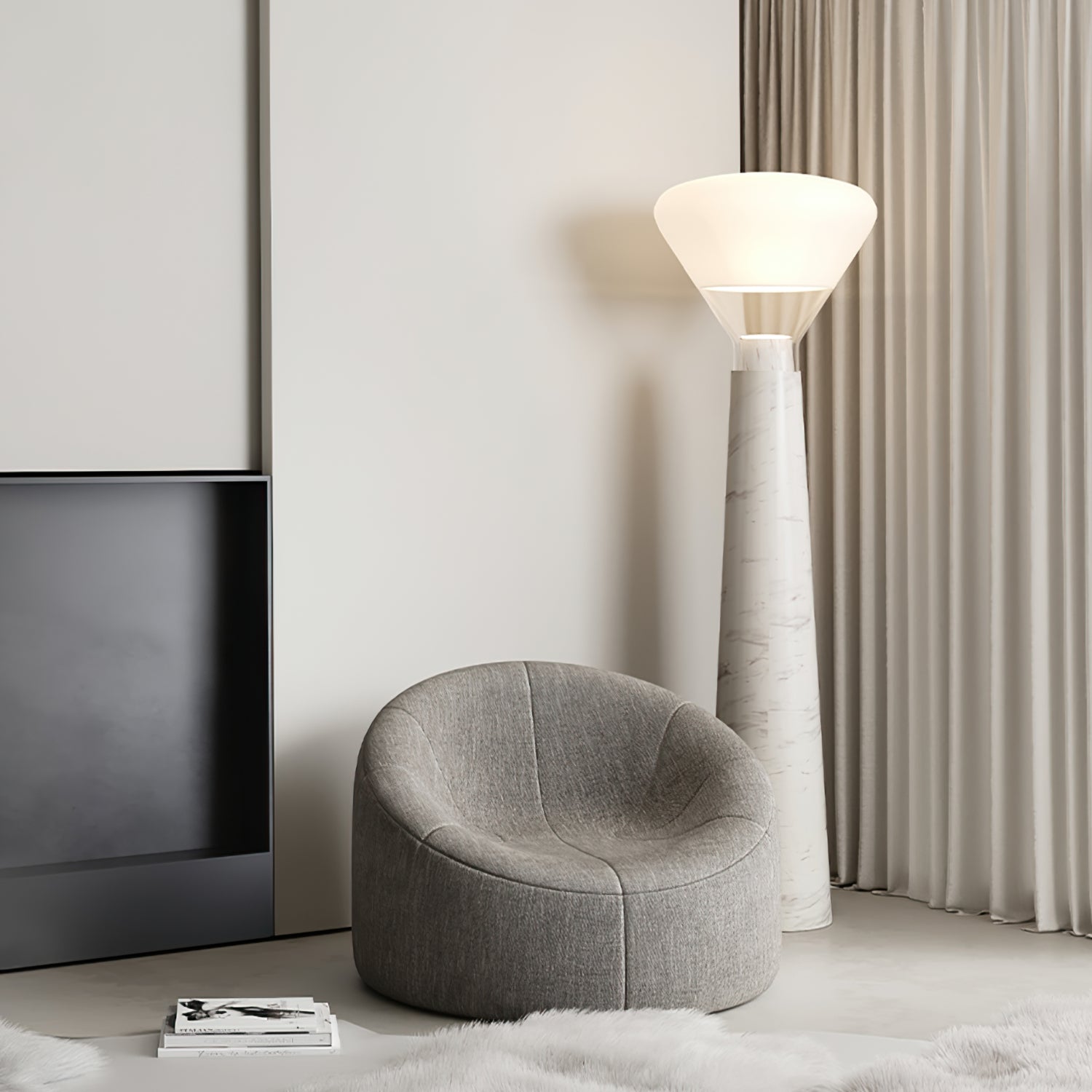 Bella Glass Floor Lamp - Lumpaz