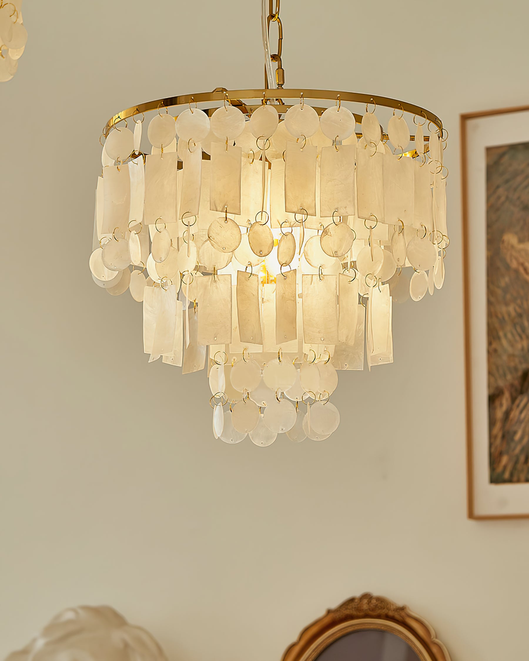 Capiz Shell Chandelier - Lumpaz