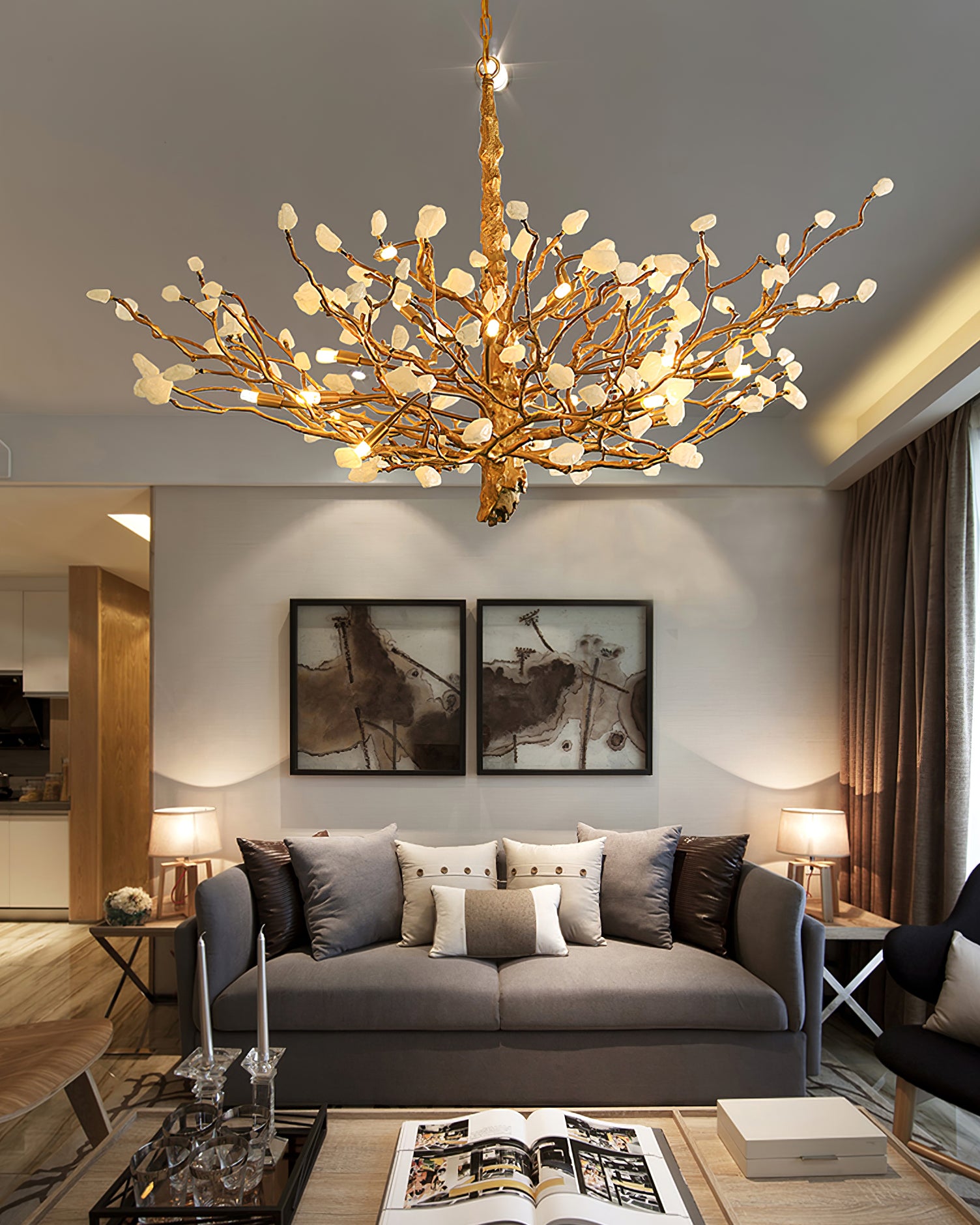 Gemstone Branch Chandelier - Lumpaz