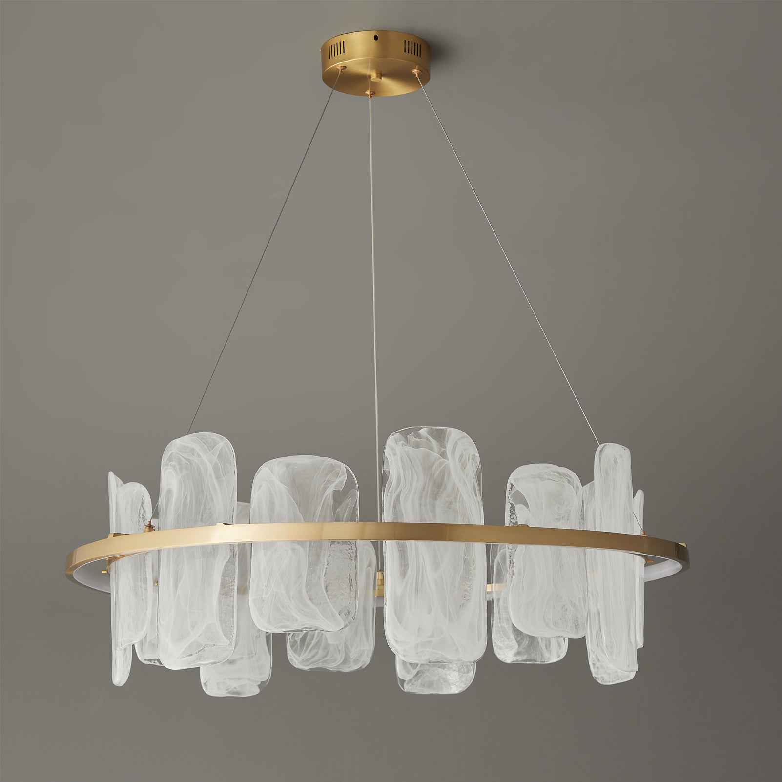 Mille Round Glass Chandelier - Lumpaz