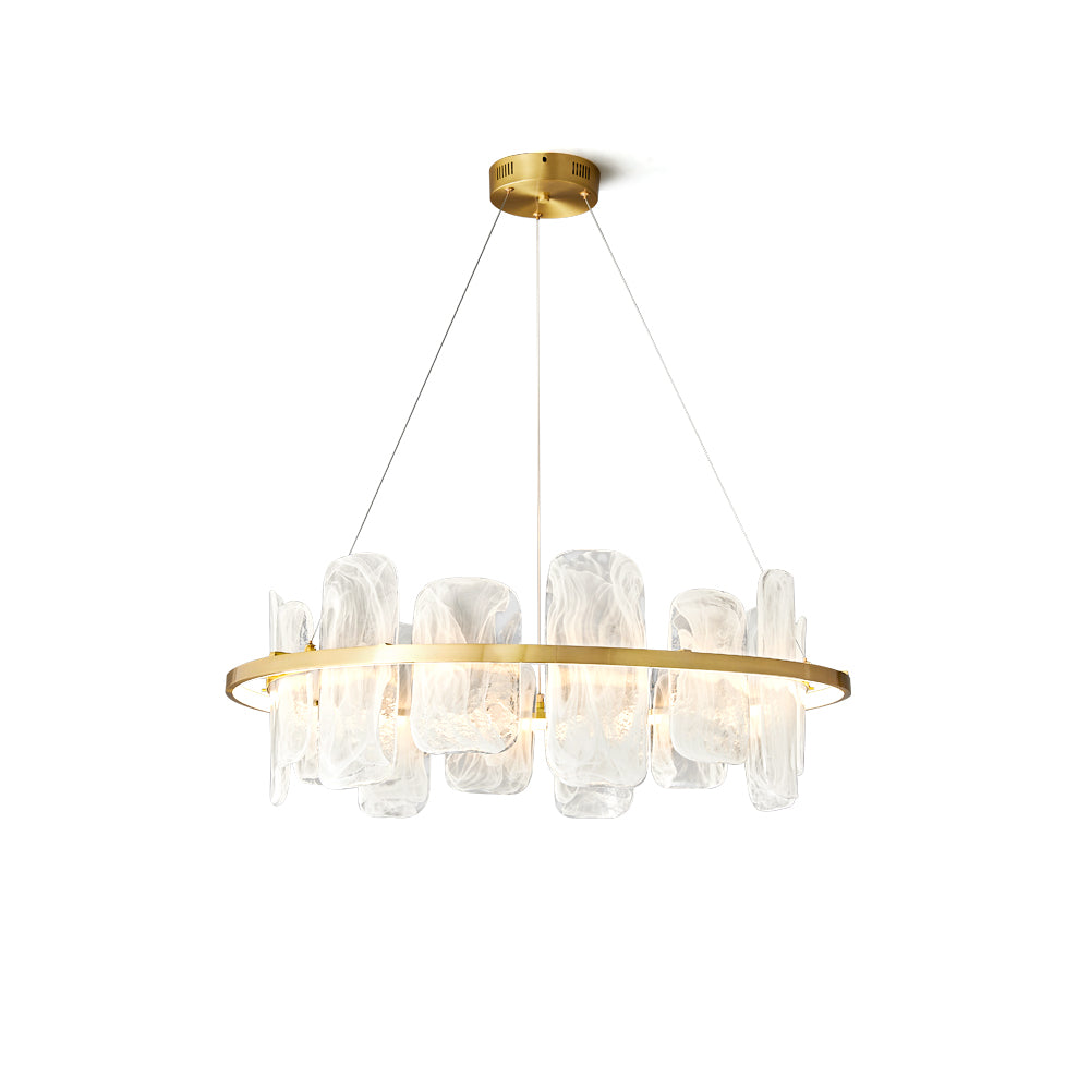 Mille Round Glass Chandelier - Lumpaz