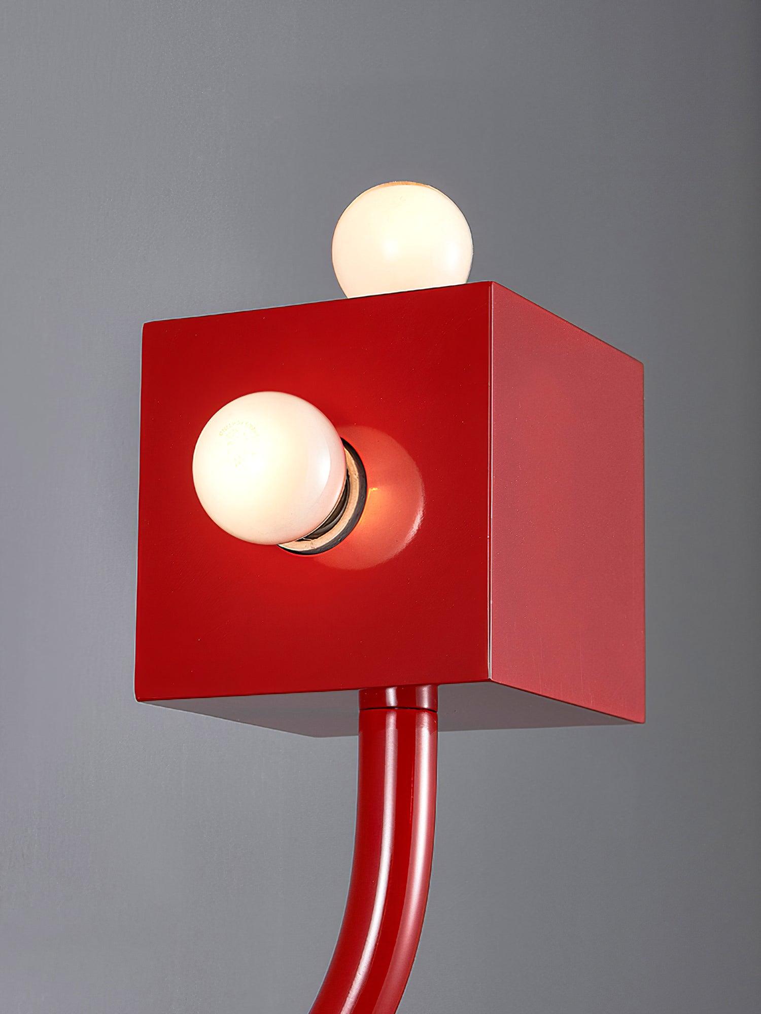 Red Cube Wall Lamp - Lumpaz