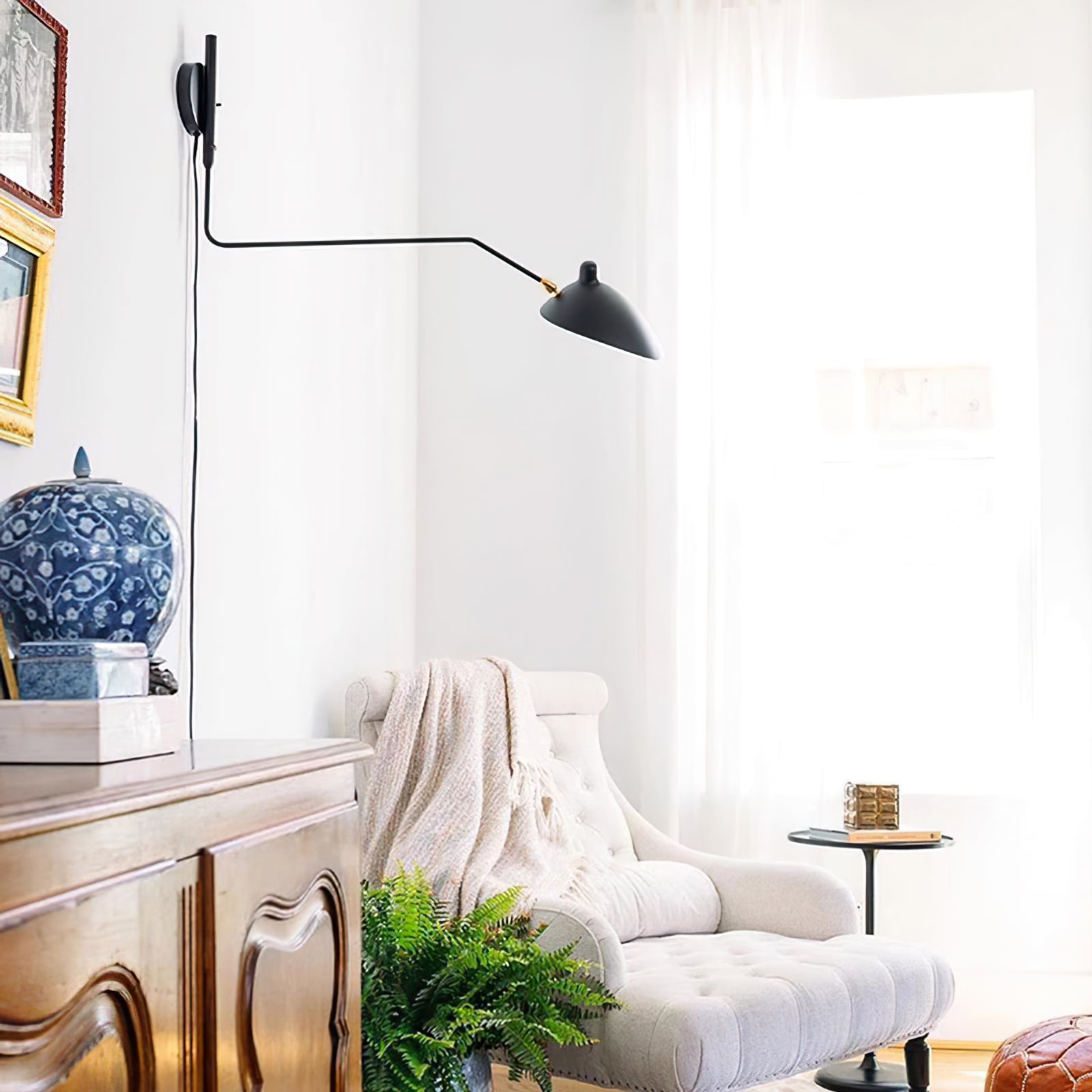 Serge Mouille Plug In Wall Lamp - Lumpaz