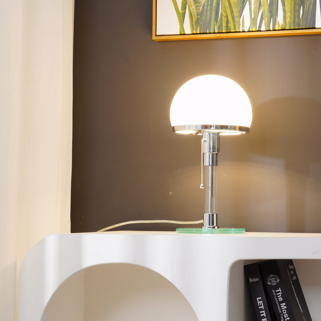 Hemispherical Chrome Table Lamp - Lumpaz