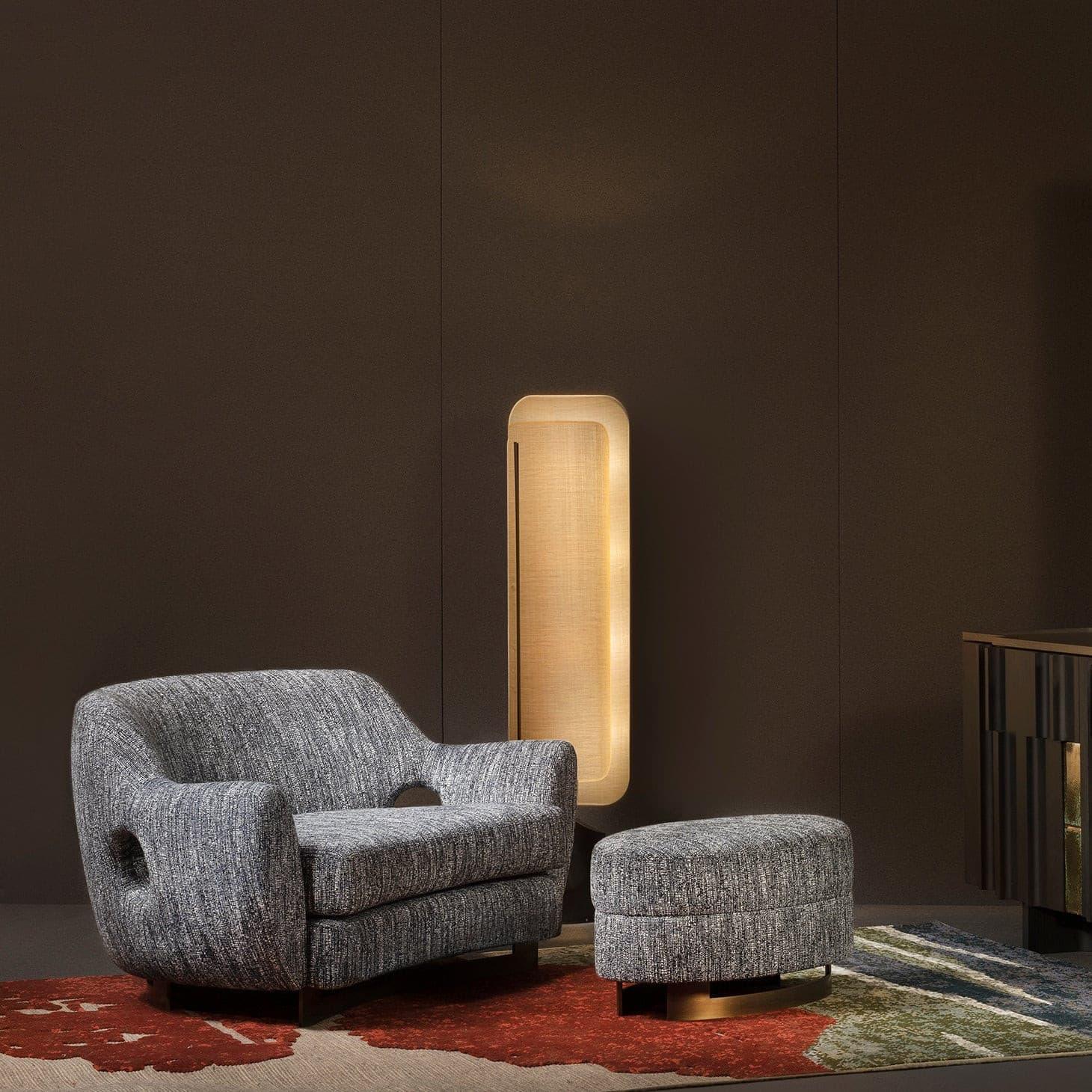 Barrier Linen Floor Lamp - Lumpaz
