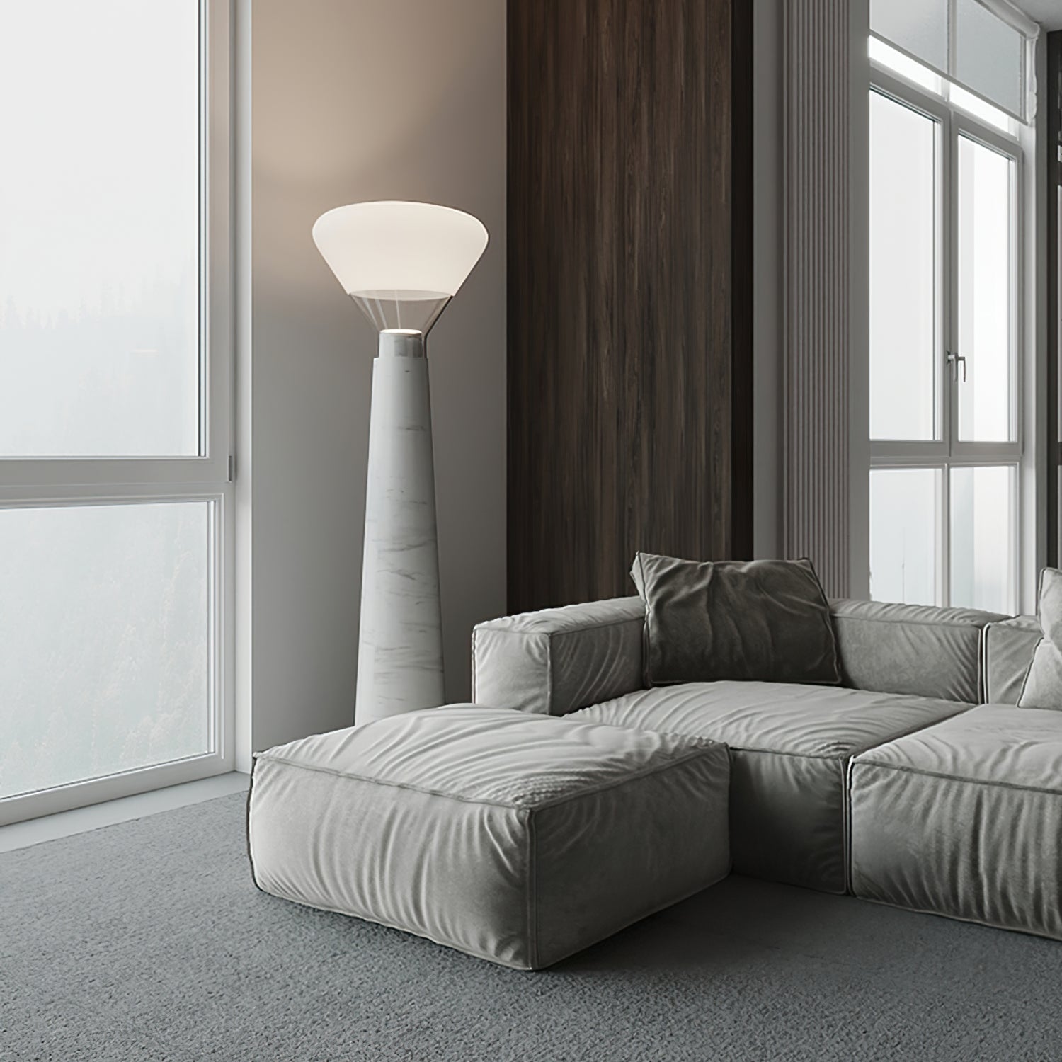 Bella Glass Floor Lamp - Lumpaz