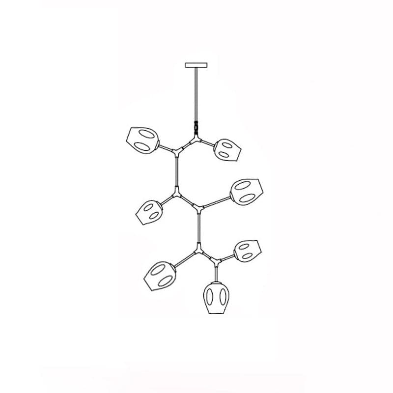 Perry Globe Vertical Chandelier - Lumpaz