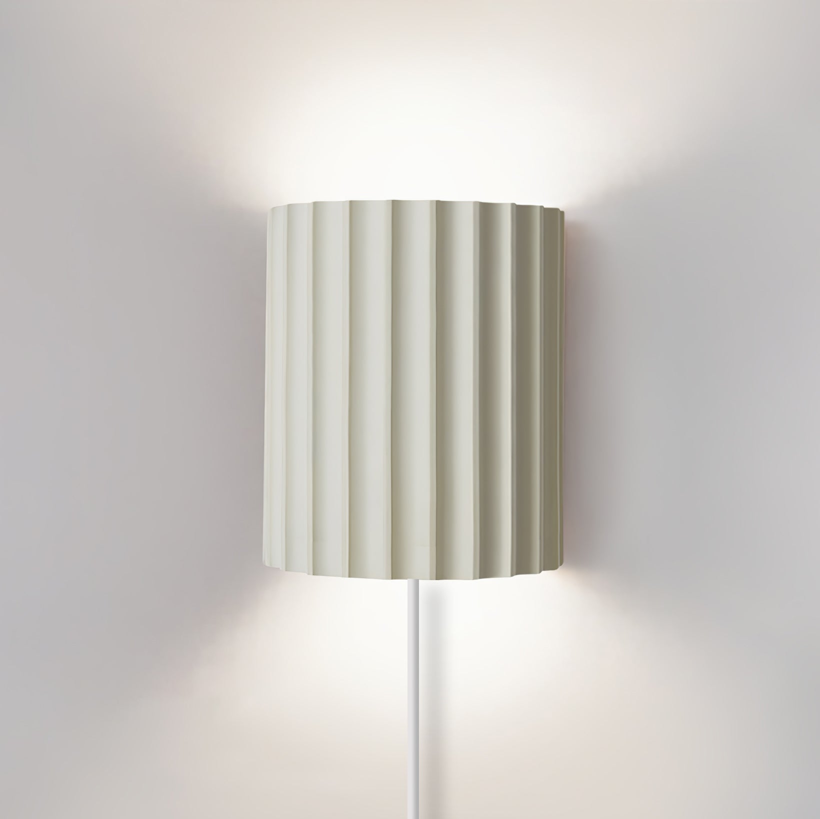Fluted Resin Plug In Wall Lamp - Lumpaz