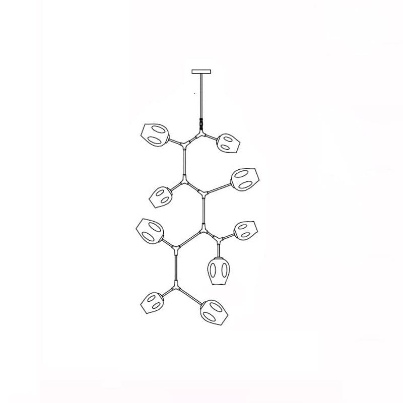 Perry Globe Vertical Chandelier - Lumpaz