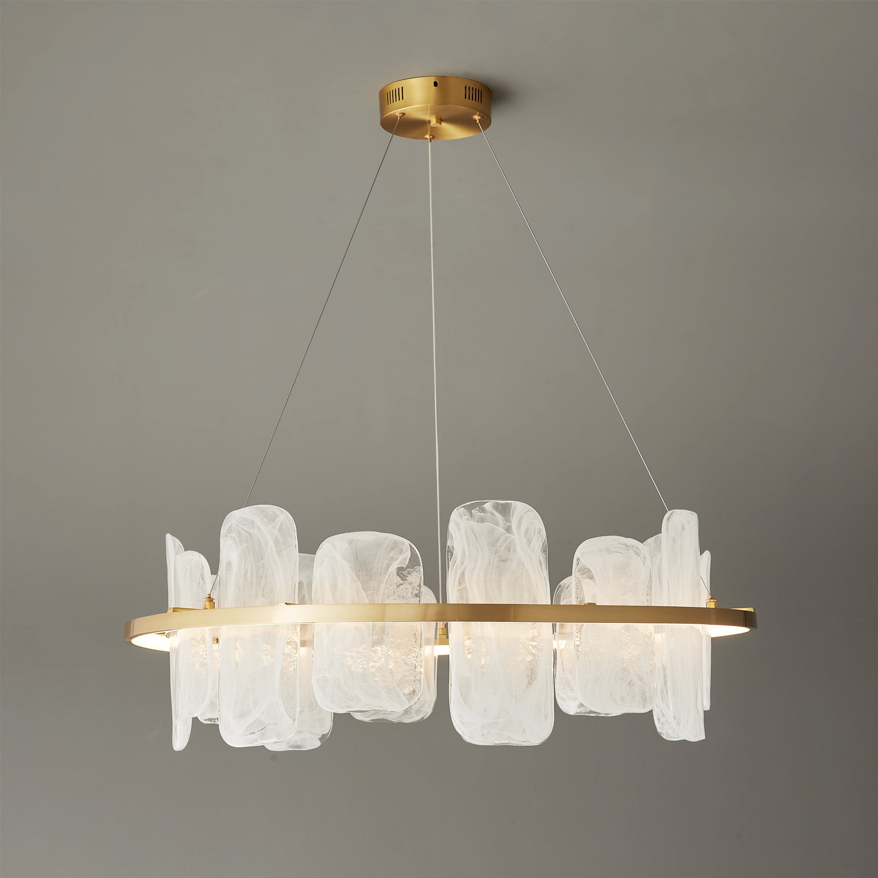Mille Round Glass Chandelier - Lumpaz