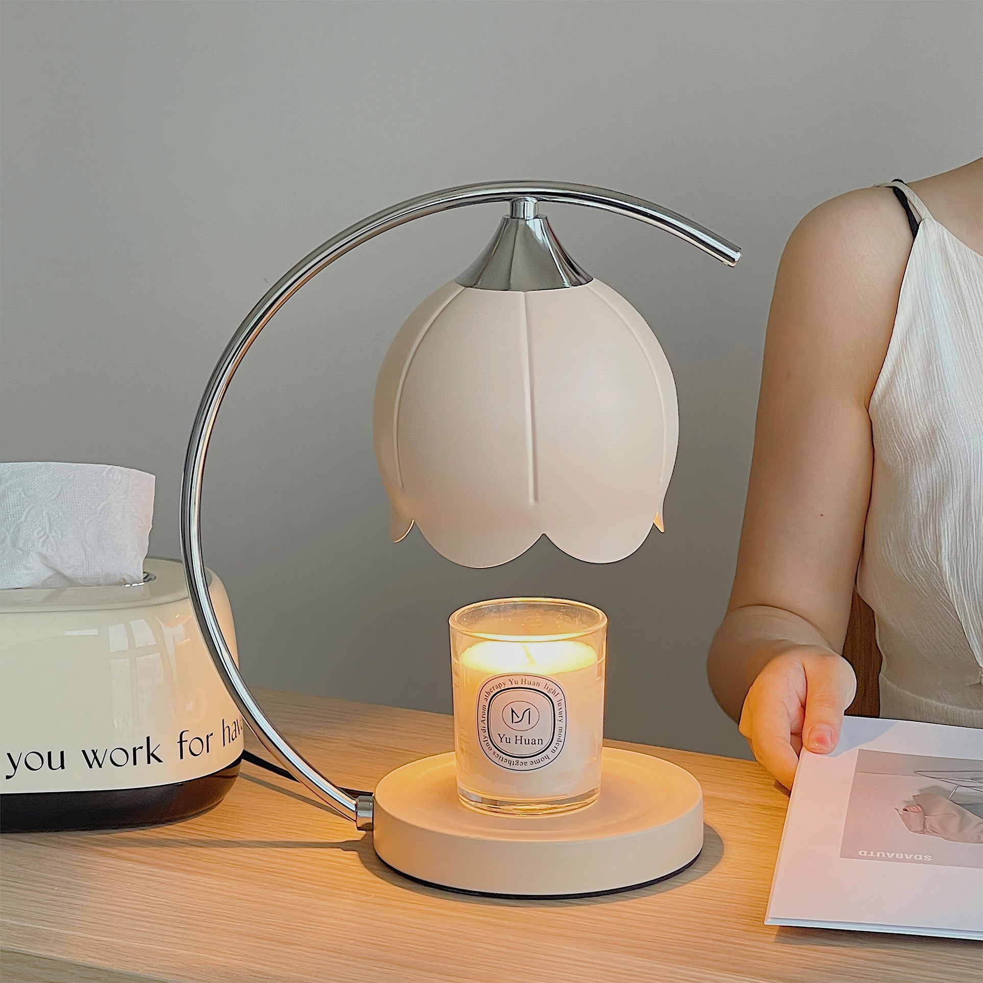 Floral Candle Table Lamp - Lumpaz