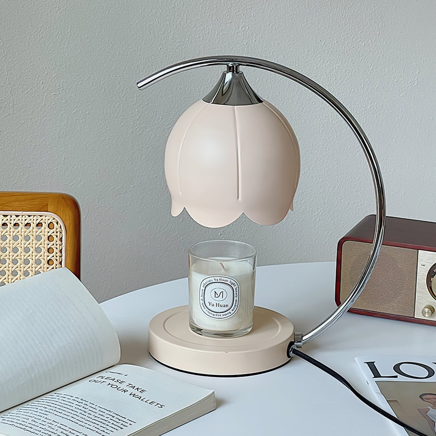 Floral Candle Table Lamp - Lumpaz