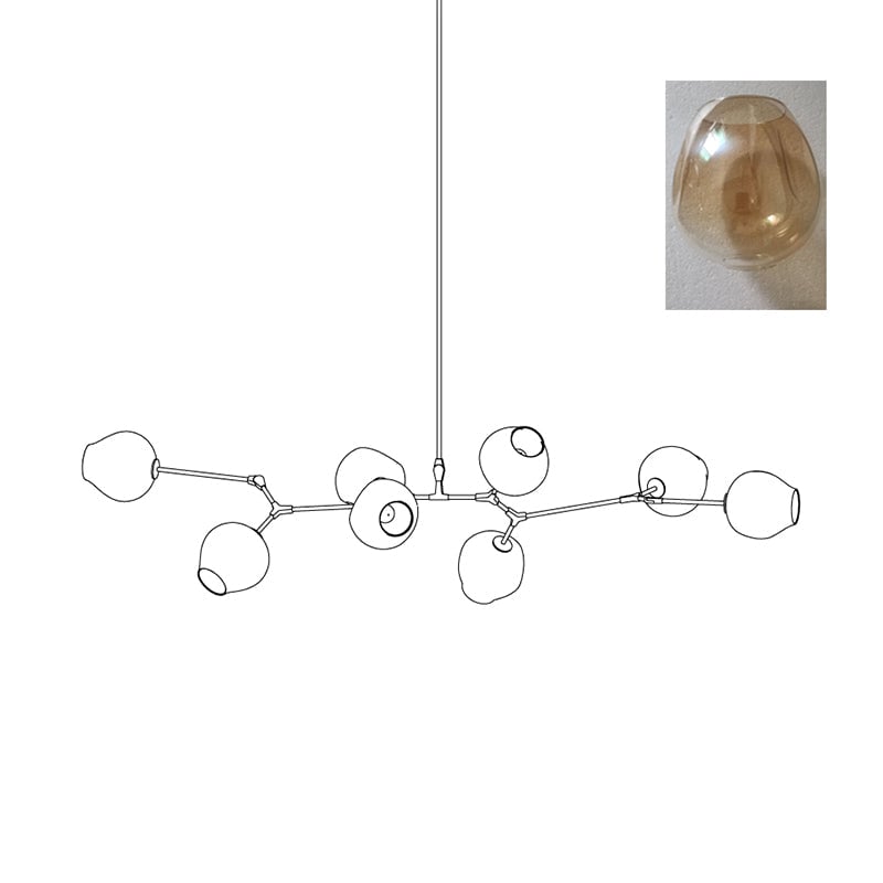 Perry Globe Horizontal Chandelier - Lumpaz