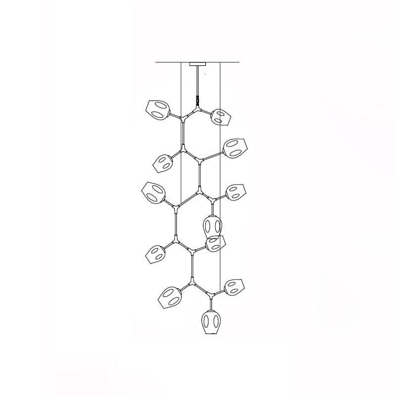 Perry Globe Vertical Chandelier - Lumpaz