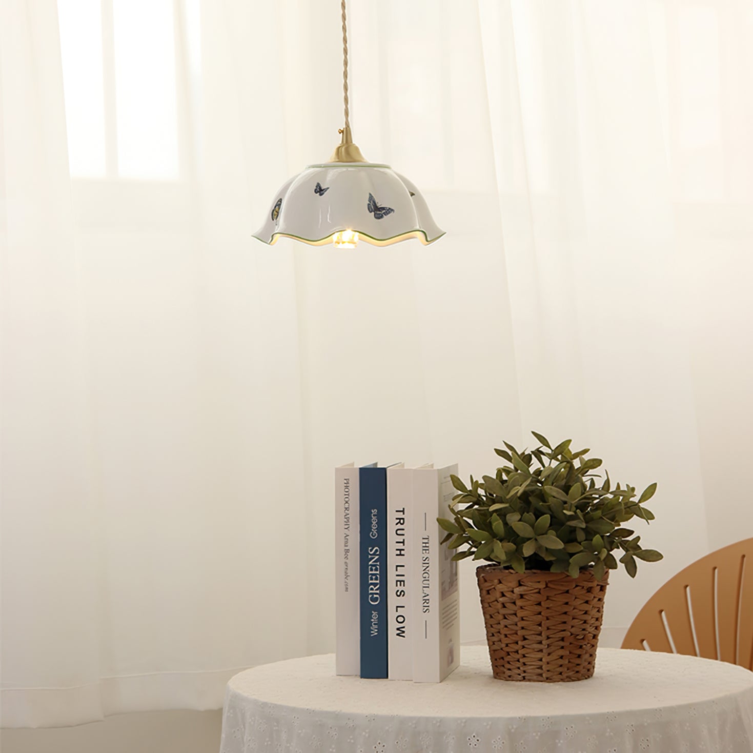 Butterfly Ceramic Pendant Lamp - Lumpaz