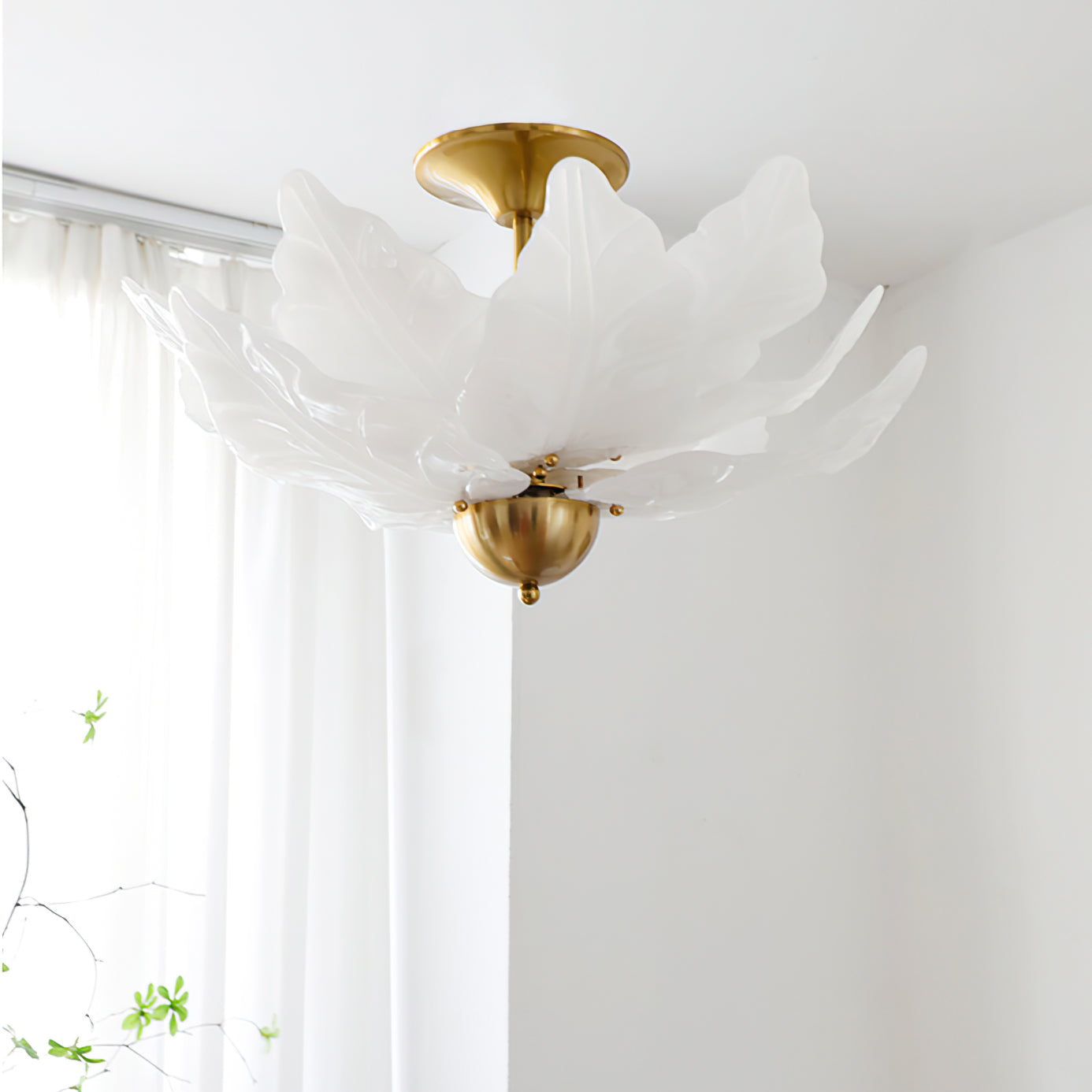 Leaf Glass Ceiling Lamp - Lumpaz