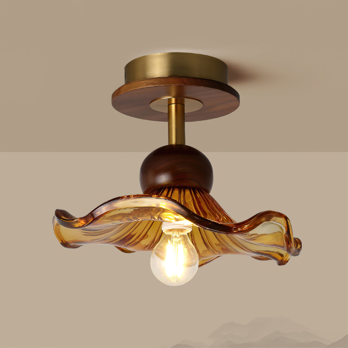 Kapok Wood Ceiling Light - Lumpaz