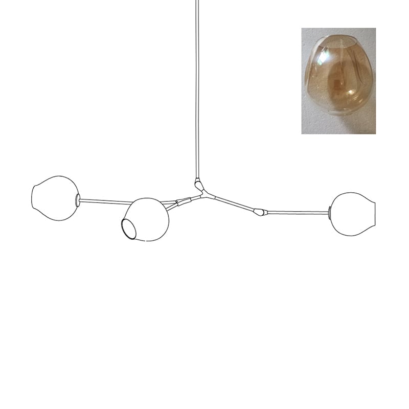Perry Globe Horizontal Chandelier - Lumpaz