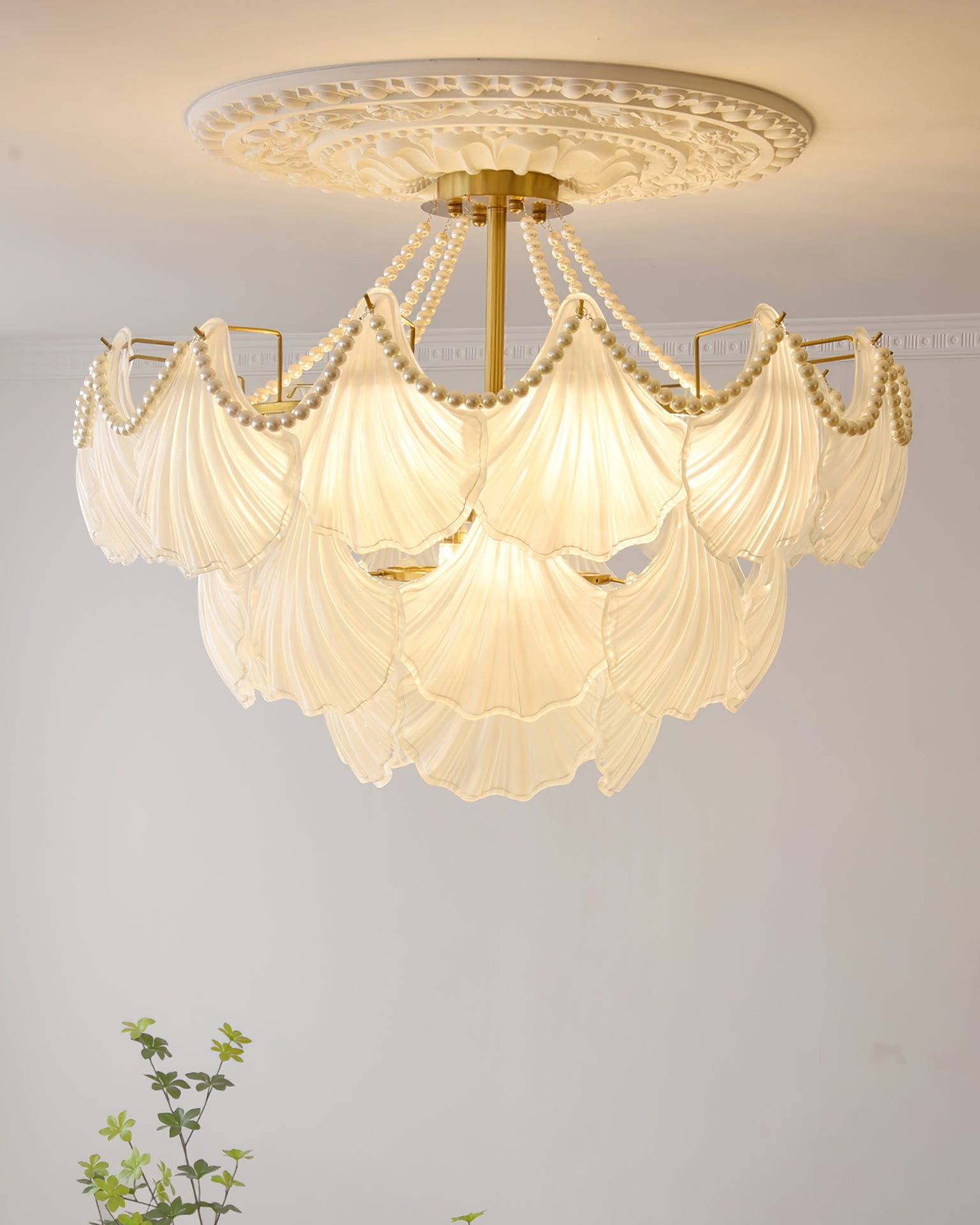Scallop Shell Chandelier - Lumpaz