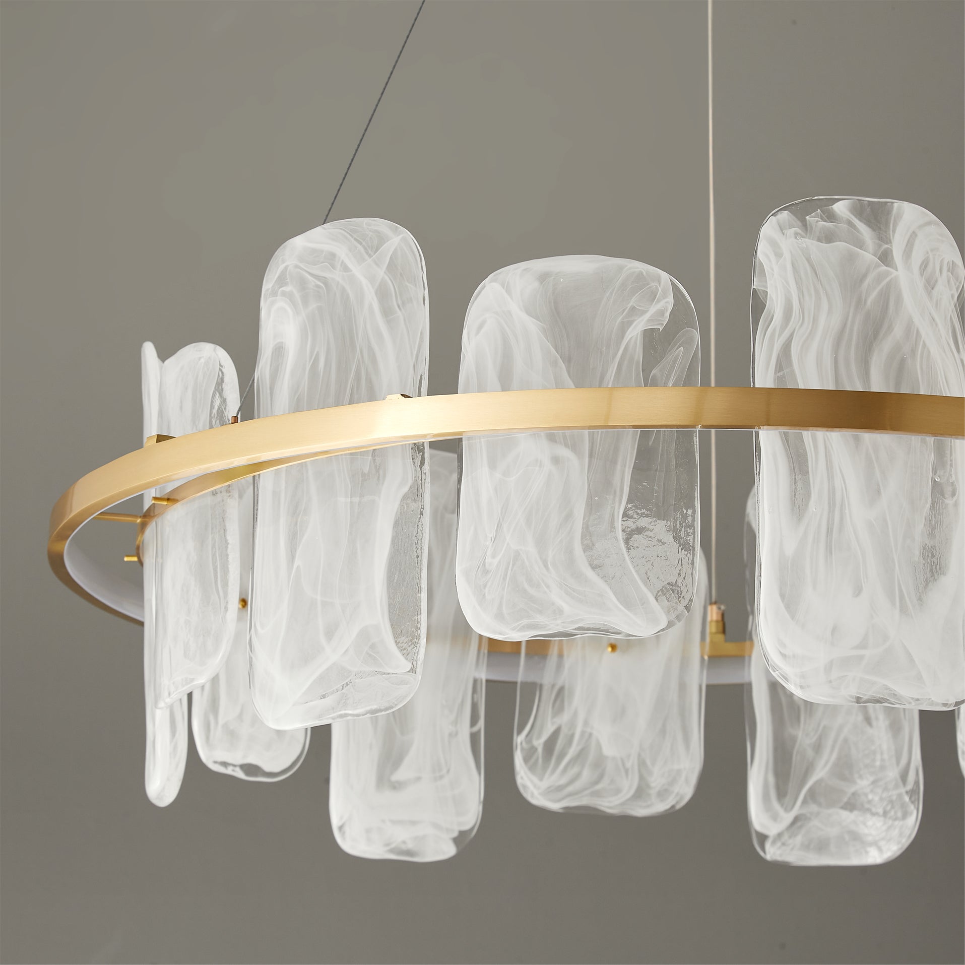 Mille Round Glass Chandelier - Lumpaz
