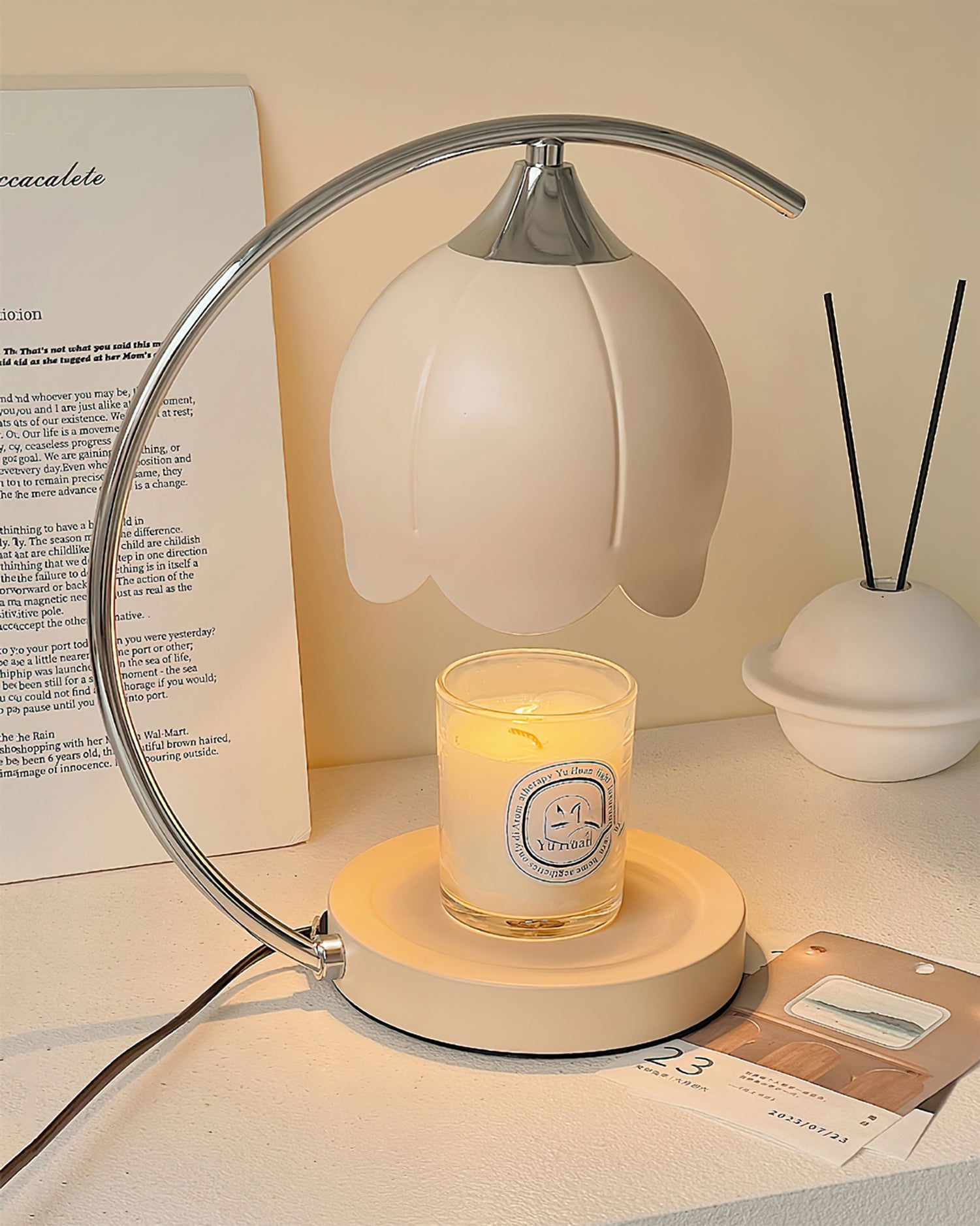 Floral Candle Table Lamp - Lumpaz