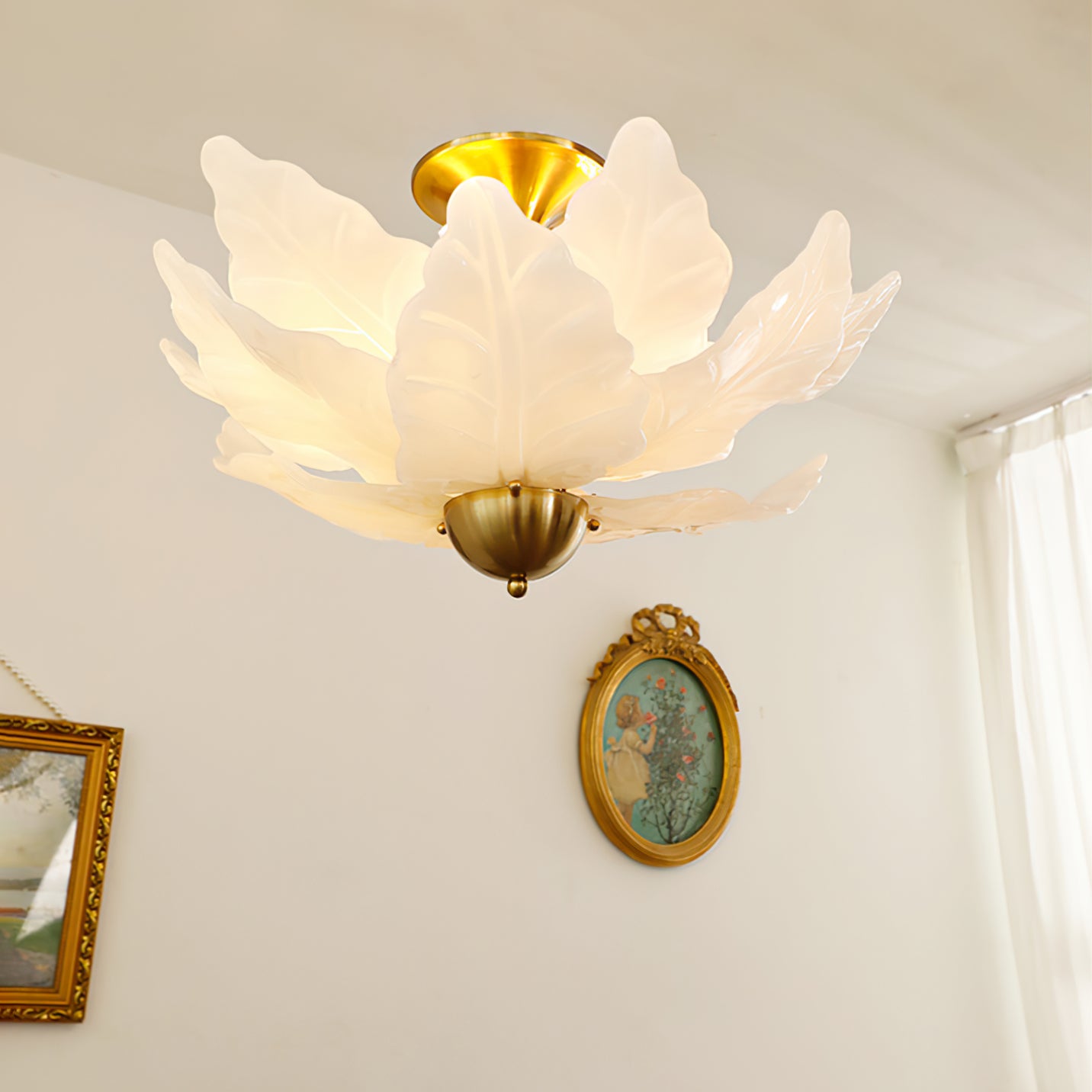 Leaf Glass Ceiling Lamp - Lumpaz