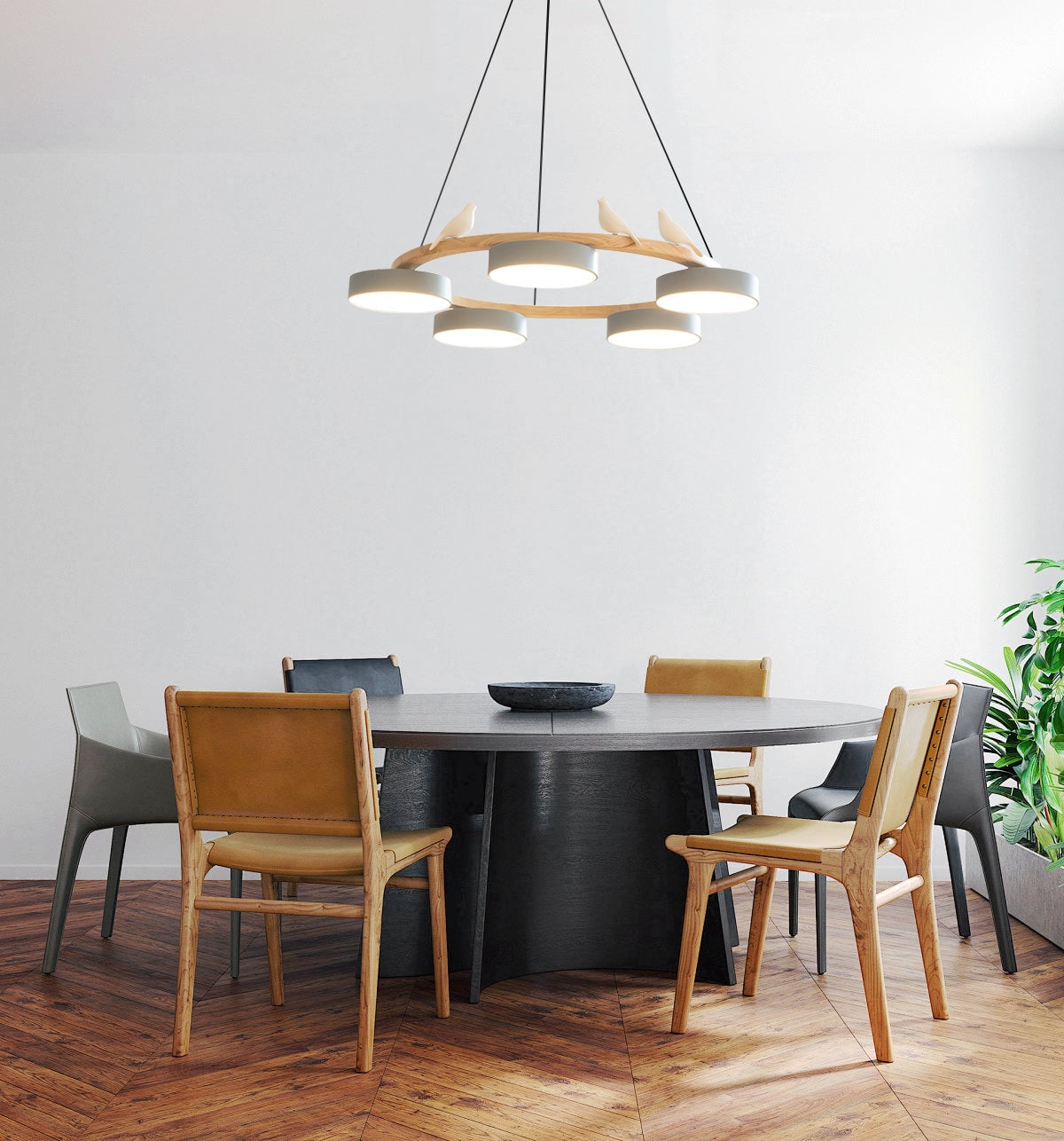 Sienna Bird Round Chandelier - Lumpaz