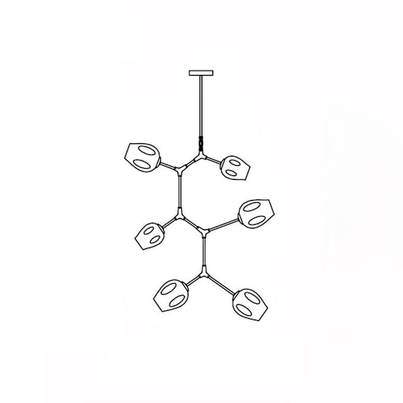 Perry Globe Vertical Chandelier - Lumpaz