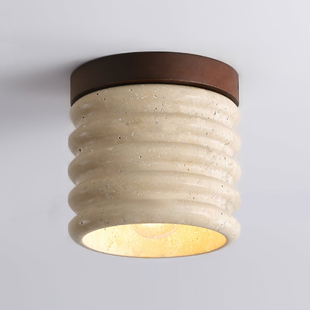 Vaarnii Travertine Ceiling Lamp - Lumpaz
