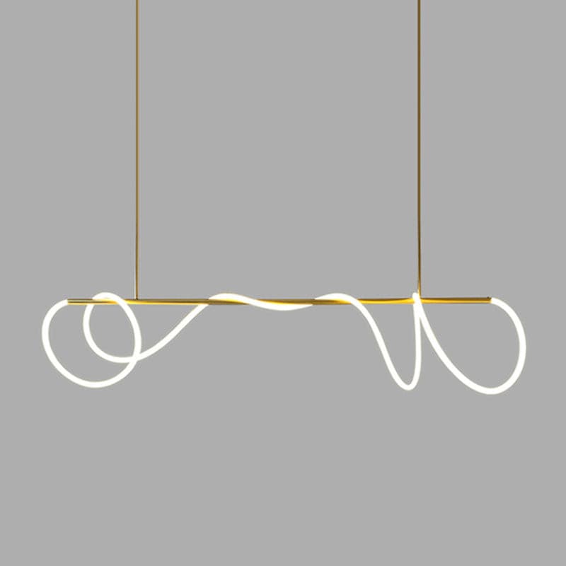 Serpentine Glow Gold Chandelier - Lumpaz