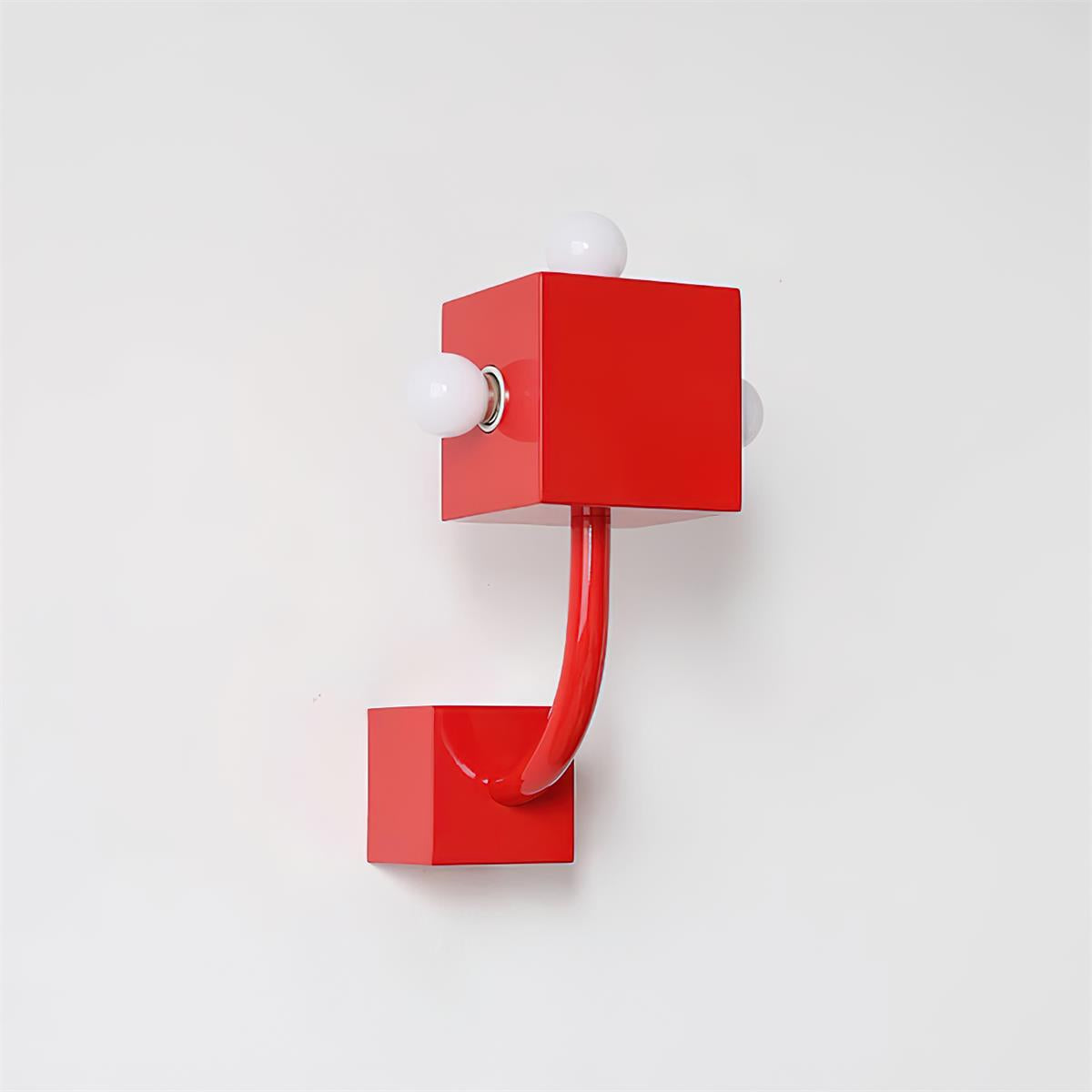 Red Cube Wall Lamp - Lumpaz