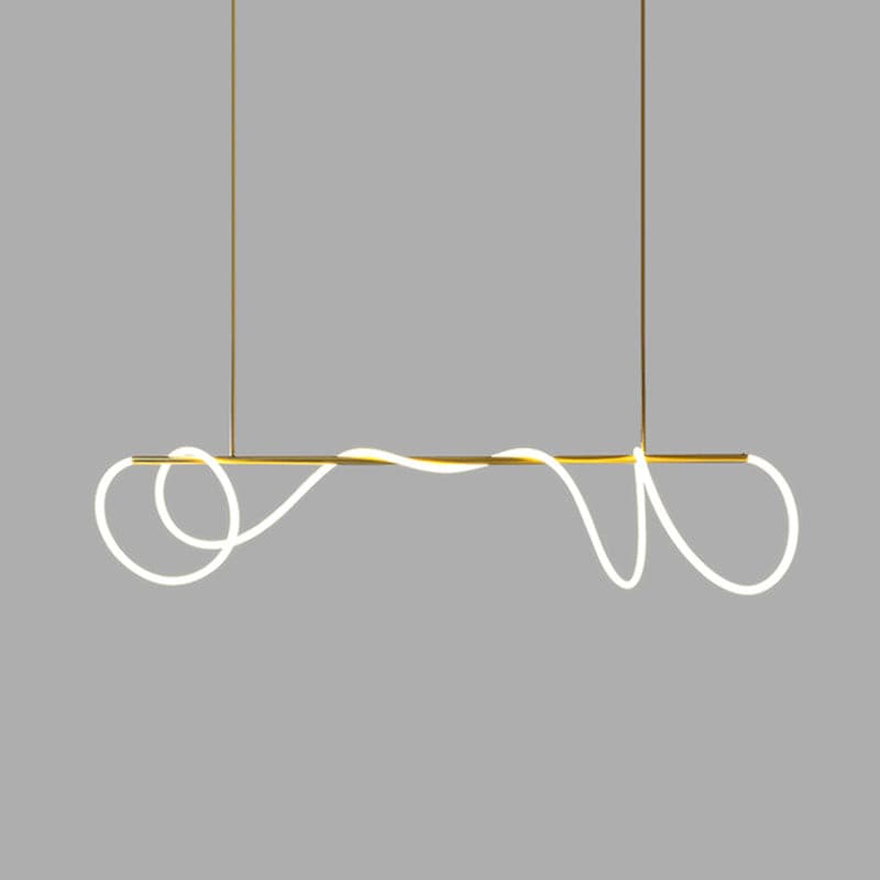 Serpentine Glow Gold Chandelier - Lumpaz