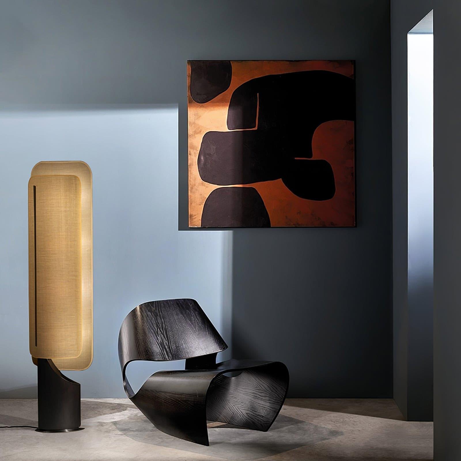 Barrier Linen Floor Lamp - Lumpaz