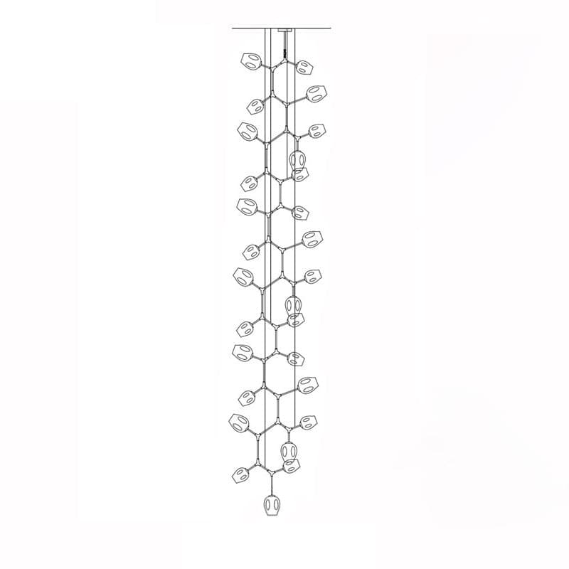 Perry Globe Vertical Chandelier - Lumpaz