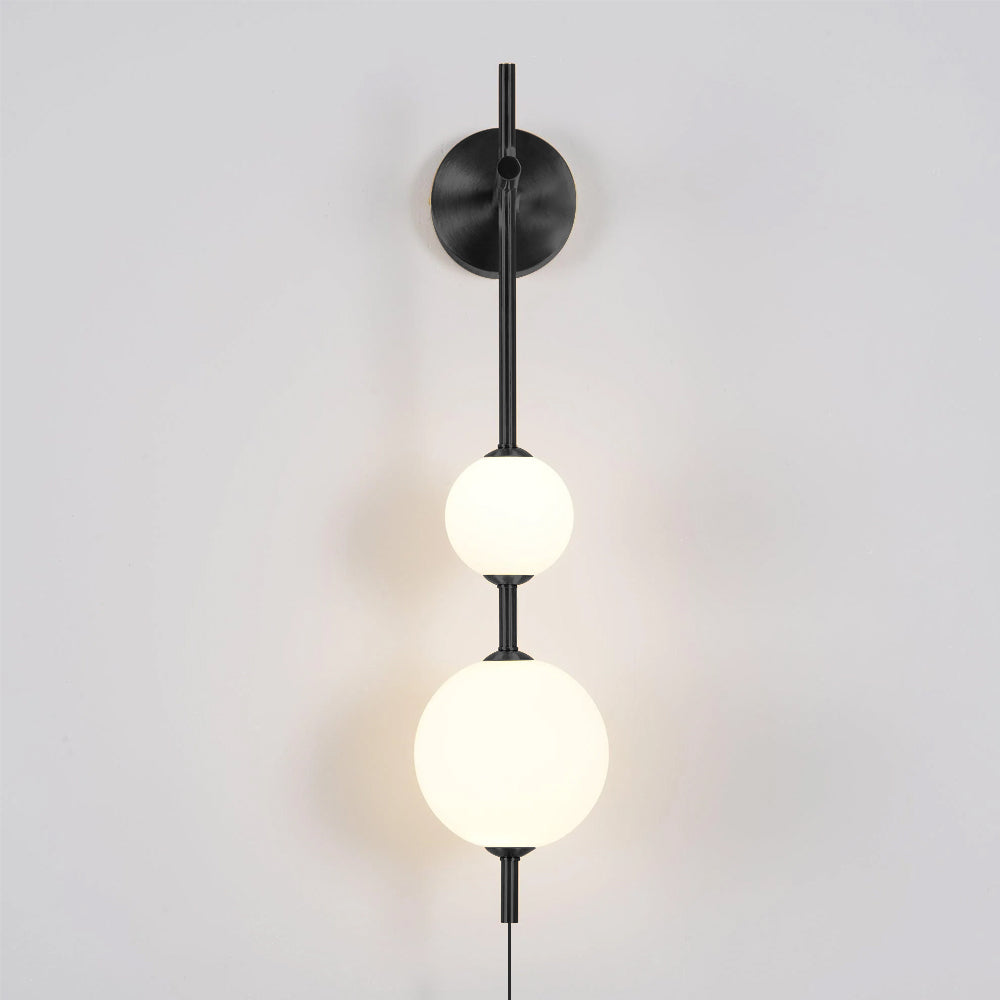 Vertical Globe Plug In Wall Lamp - Lumpaz