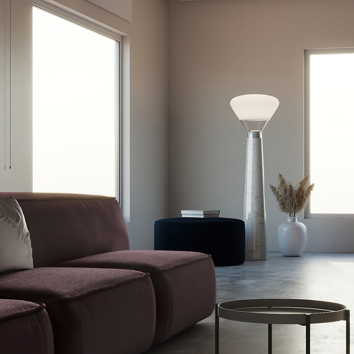 Bella Glass Floor Lamp - Lumpaz