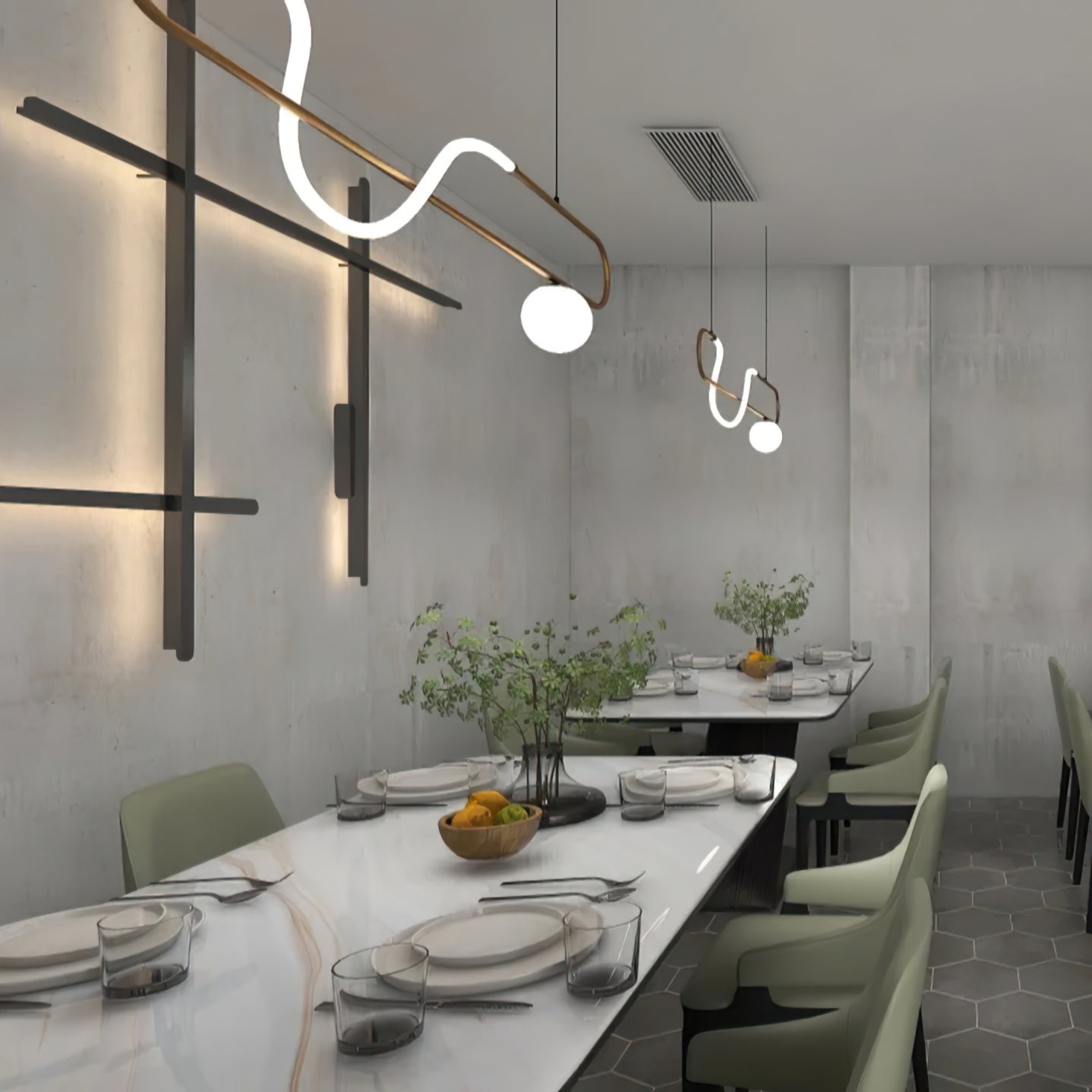Kulgony Linear Chandelier - Lumpaz