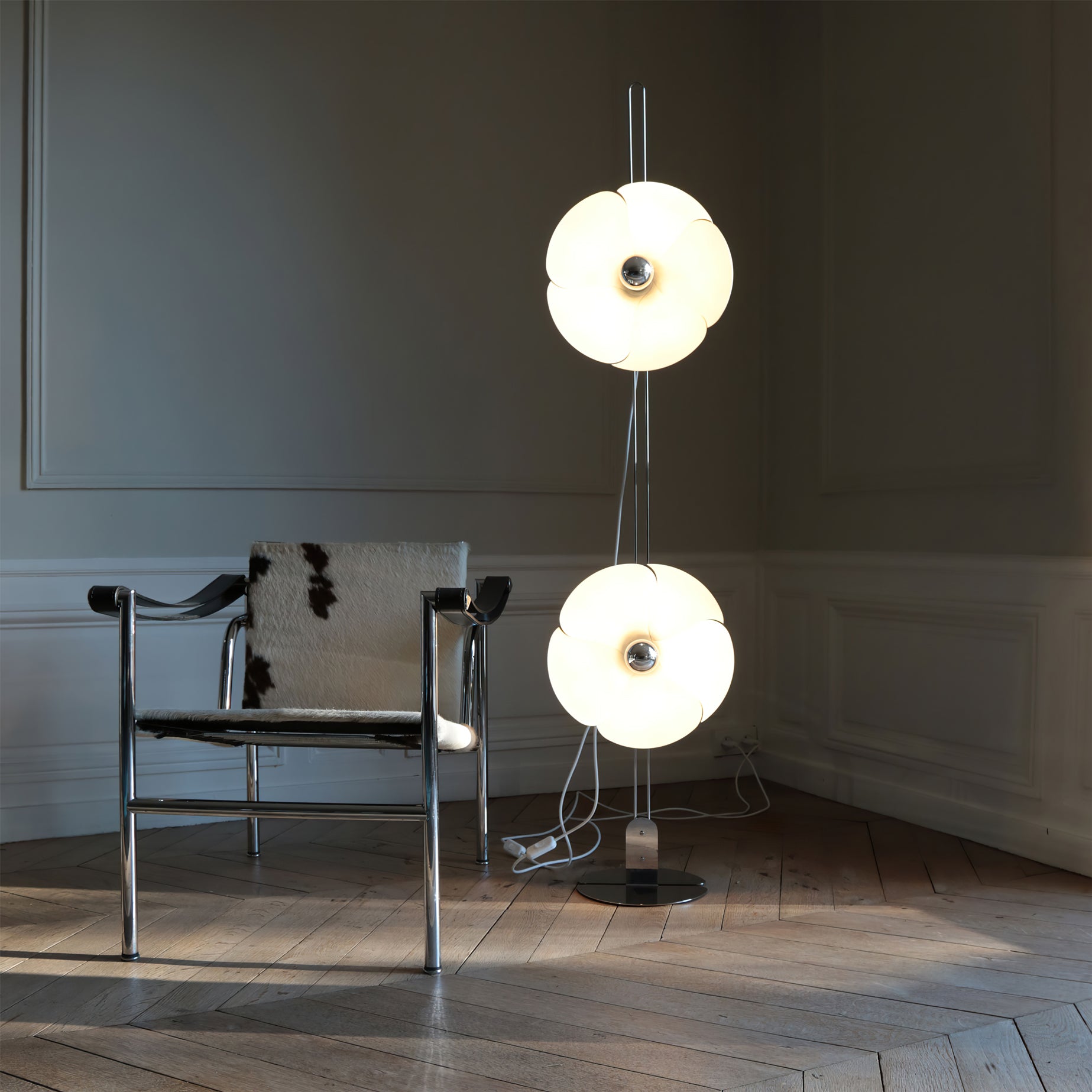 Flower Silver Floor Lamp - Lumpaz