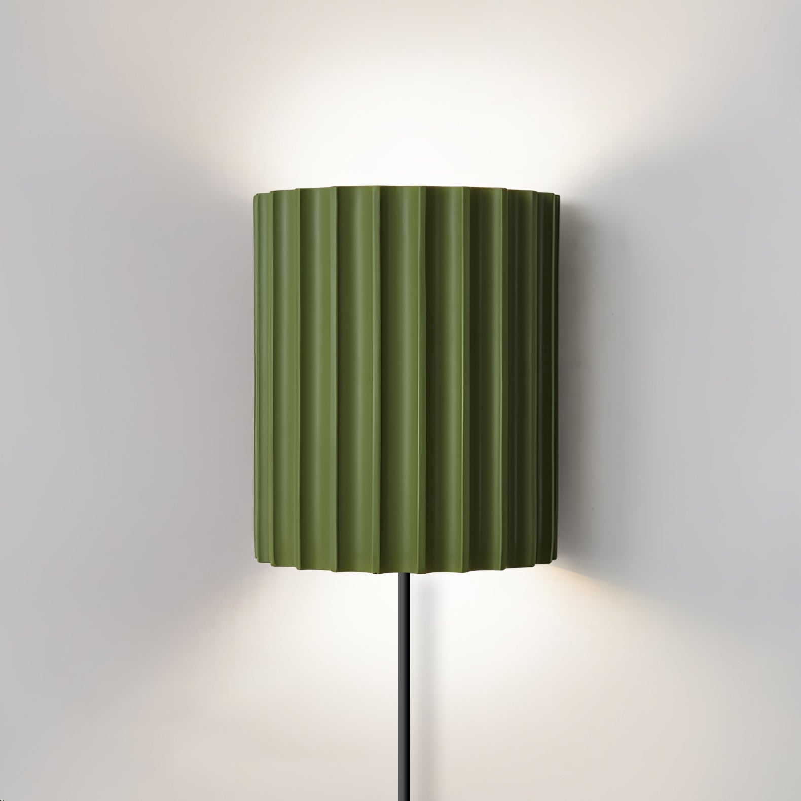 Fluted Resin Plug In Wall Lamp - Lumpaz