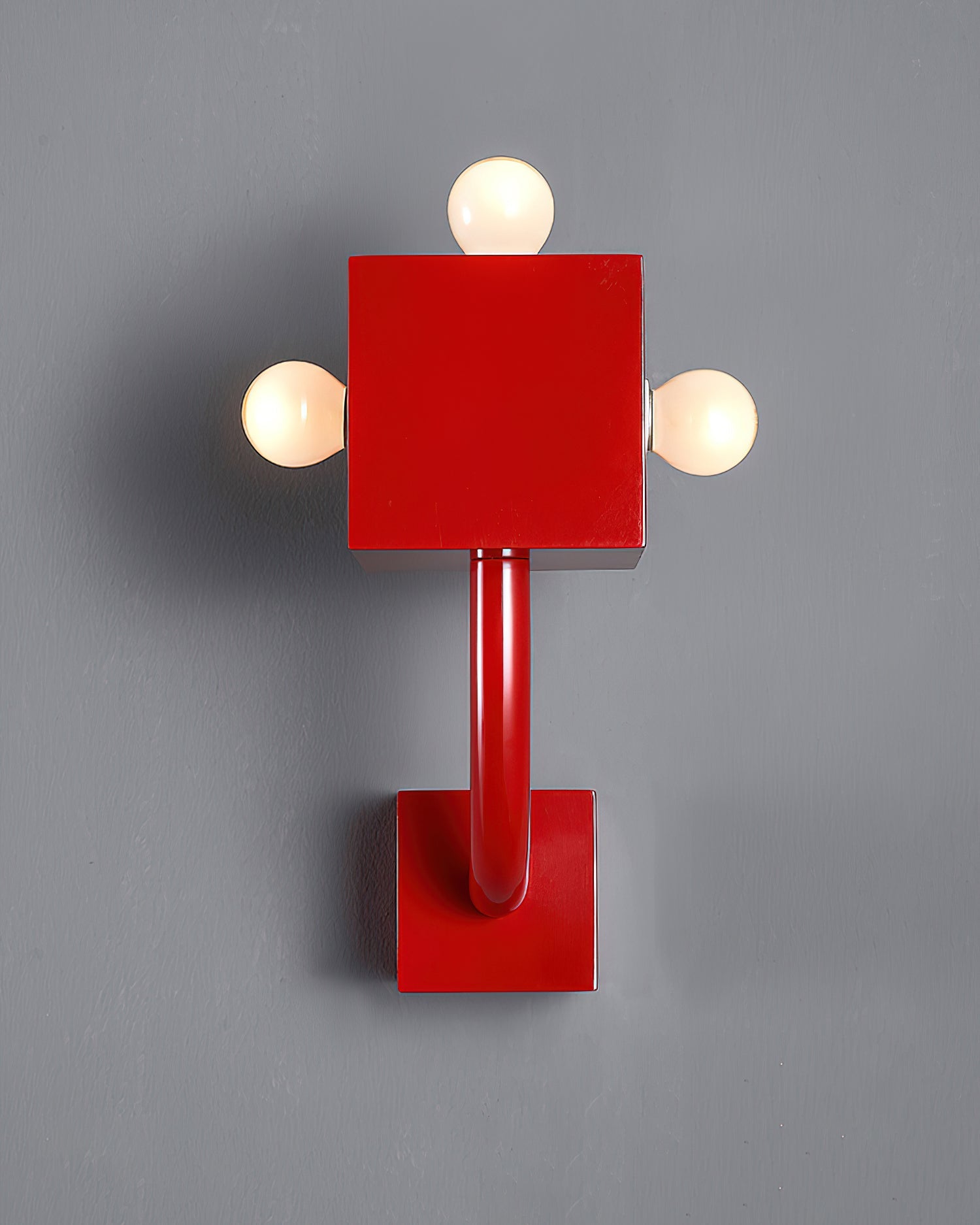 Red Cube Wall Lamp - Lumpaz