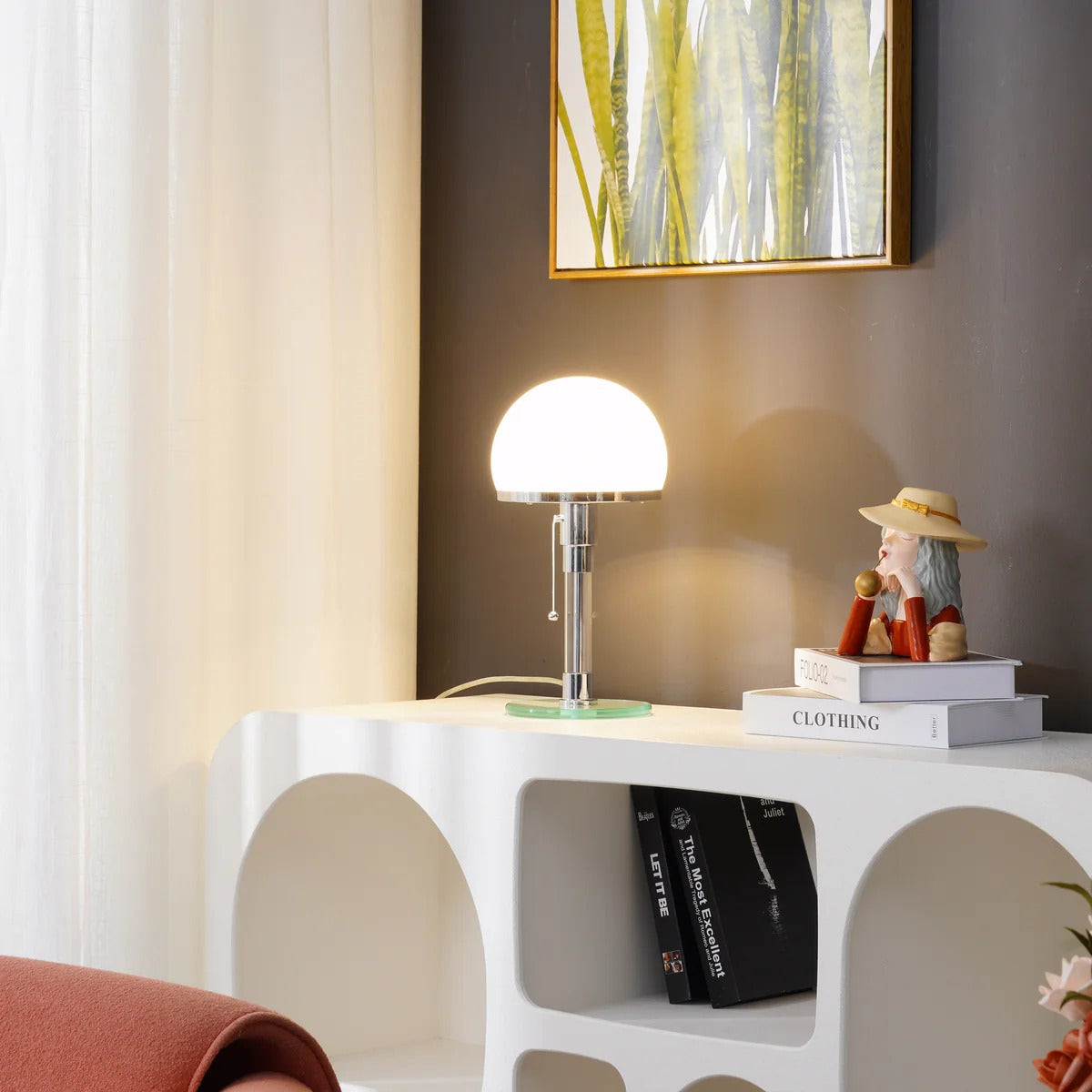 Hemispherical Chrome Table Lamp - Lumpaz