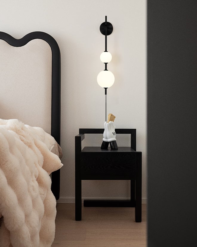 Vertical Globe Plug In Wall Lamp - Lumpaz
