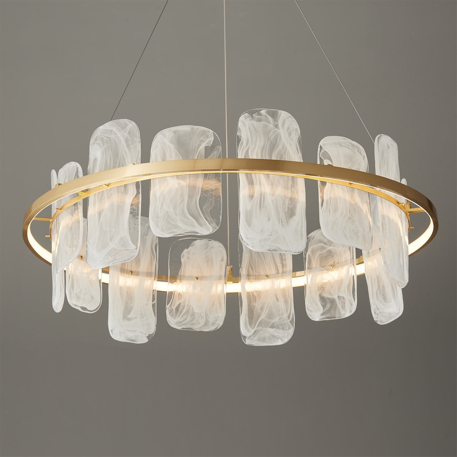 Mille Round Glass Chandelier - Lumpaz