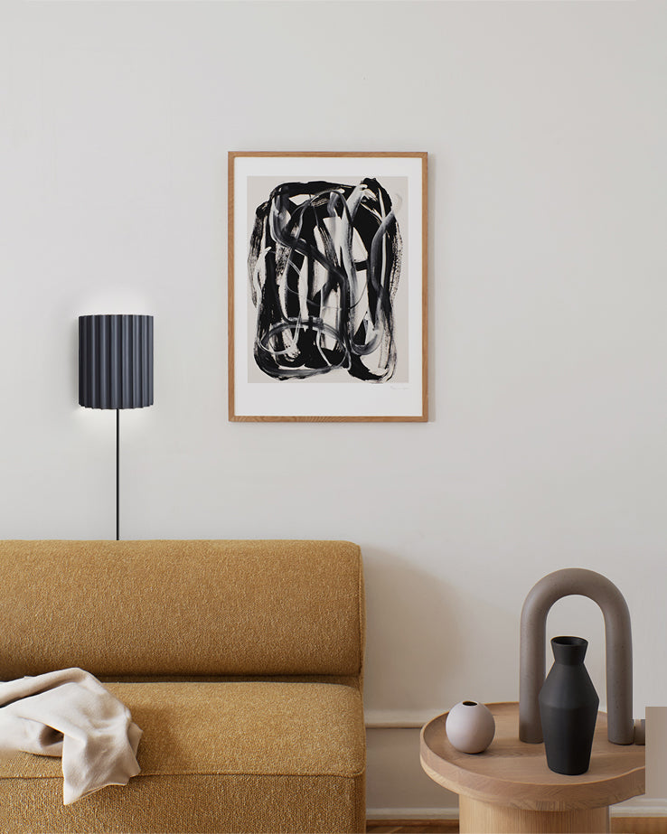 Fluted Resin Plug In Wall Lamp - Lumpaz