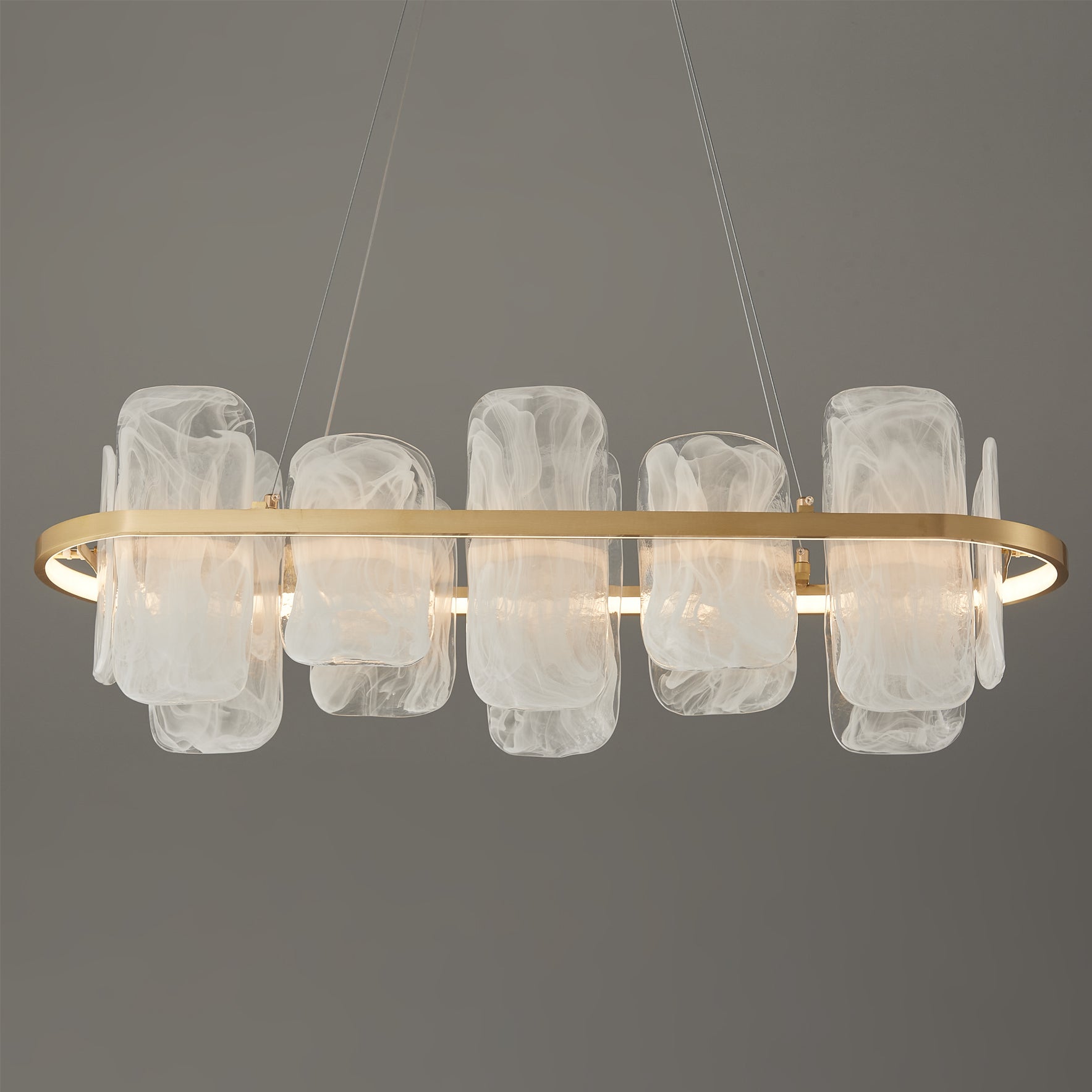 Mille Long Glass Chandelier - Lumpaz