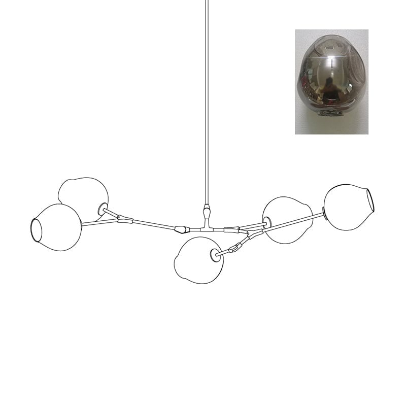 Perry Globe Horizontal Chandelier - Lumpaz