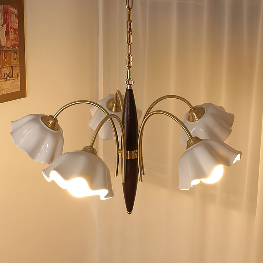 Olina Flower Ceramics Chandelier - Lumpaz